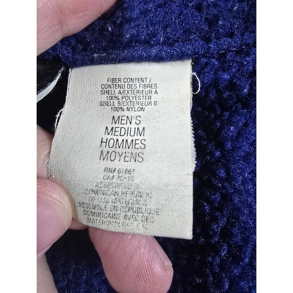 Vintage The North‎ Face Fleece Jacket Mens M Blue Full Zip Season 17 90s *Read